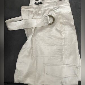 Banana Republic White Belted Pants